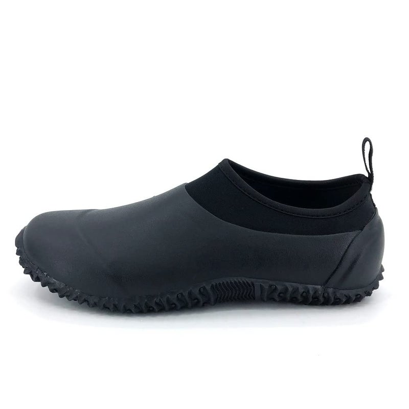 SYLPHID Men's Garden Shoes Women's Rain Shoe Waterproof Neoprene Camp Booties for Camping, Lawn Care, Gardening and Yard Work, Black, Women Size 9, Men Size 8 - Image 1